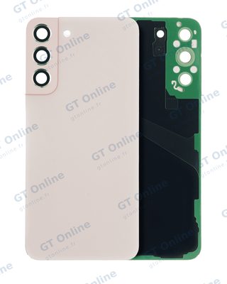 Vitre arrière pour Samsung Galaxy S22 Plus 5G (sans logo, compatible premium, Pink Gold)