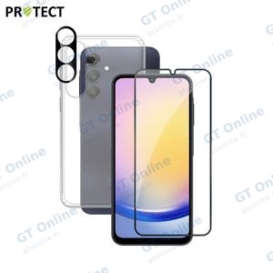 Pack de Protection Coque + Protection Lentille + Verre Trempé PROTECT pour Samsung Galaxy A25 5G A256