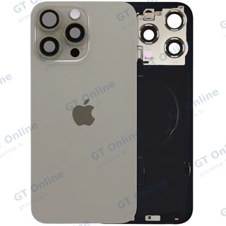 Vitre arrière avec MagSafe, NFC et nappe flash pour Apple iPhone 15 Pro Max (UK / EU Version, origine, titane naturel)