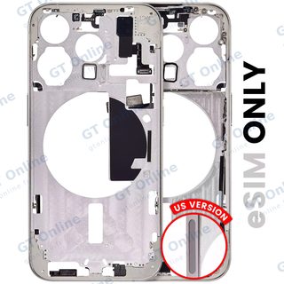 Châssis pour Apple iPhone 15 Pro (version US, origine d'occasion — grade A, White Titanium)