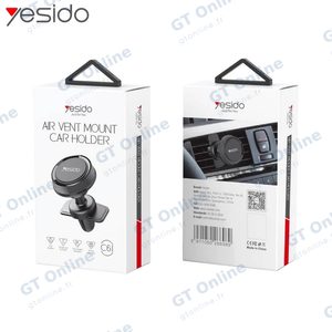 Support Smartphone Magnétique pour Voiture Yesido C61 (Grille d'Aération) Noir — vue 3