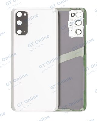 Vitre arrière pour Samsung Galaxy S20 5G (pack service origine, blanc nuage)