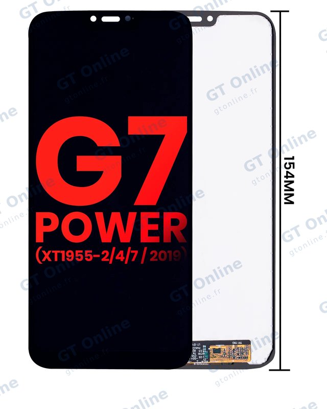 Écran pour Motorola Moto G7 Power (XT1955-1/2/4/7 / 2019) (International Version) (154MM) (compatible premium, toutes couleurs)