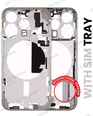Châssis pour Apple iPhone 15 Pro (version EU, origine d'occasion — grade A, Natural Titanium)