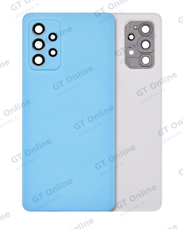 Vitre arrière pour Samsung Galaxy A72 (A725 / 2021) (pack service origine, bleu)
