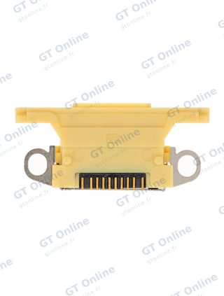 Connecteur de charge nu à souder pour Apple iPhone XR (jaune, lot de 10)