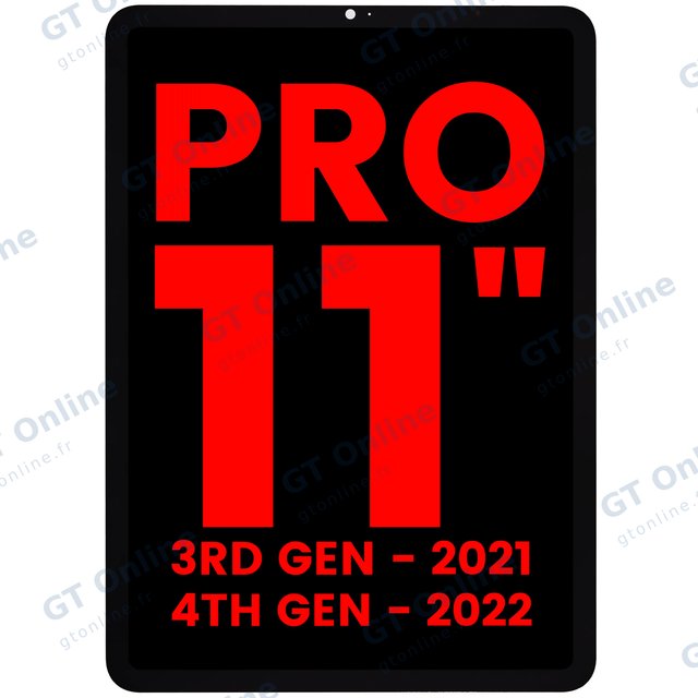 Écran LCD avec vitre tactile pour Apple iPad Pro 11" 3rd Gen (2021) / Pro 11" 4th Gen (2022) (compatible premium, toutes couleurs)