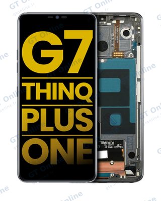 Écran LCD avec châssis pour LG G7 ThinQ / G7 Plus / G7 One (reconditionné, gris)