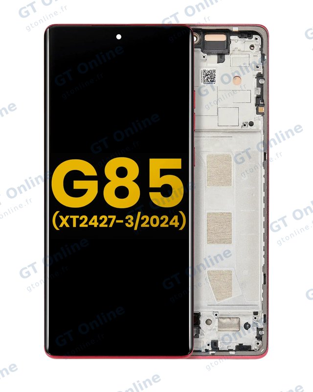 Écran OLED avec châssis pour Motorola Moto G85 (XT2427-3 / 2024) (reconditionné, Magenta)