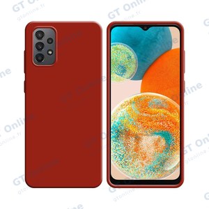 Coque Silicone Compatible pour Samsung Galaxy A23 5G A236/Galaxy A23 4G A235 (#1) Rouge