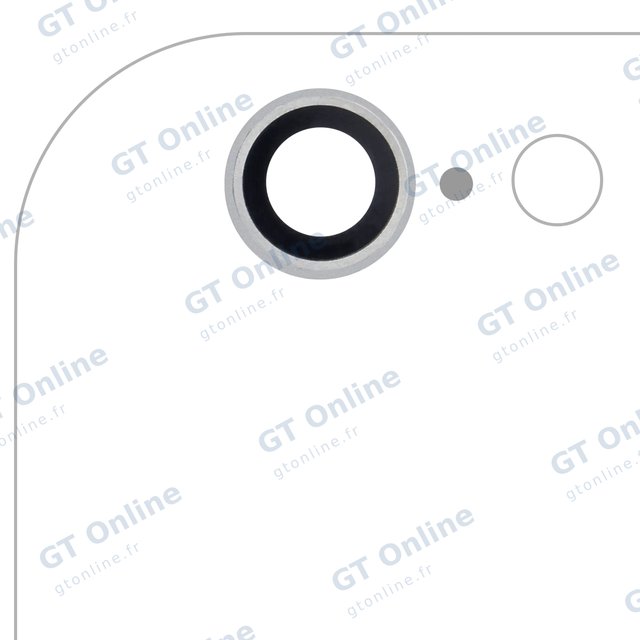 Lentille de caméra arrière pour Apple iPhone 6 / 6S (Real Sapphire, premium, argent, lot de 10)