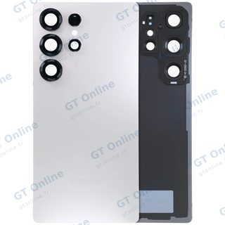Vitre arrière pour Samsung Galaxy S25 Ultra 5G (pack service origine, titane or rose)