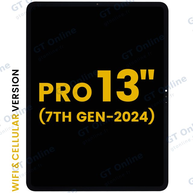 Écran OLED avec vitre tactile pour Apple iPad Pro 13" 7th Gen (2024) (WiFi et cellulaire, reconditionné, toutes couleurs)