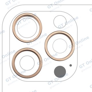 Anneau de contour de caméra arrière pour Apple iPhone 16 Pro / 16 Pro Max (Desert Titaniuml, lot de 3)