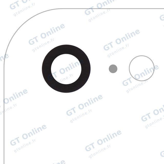 Lentille de caméra arrière avec adhésif pour Apple iPhone 7 / 8 / SE (2020) / SE (2022) (Real Sapphire, premium, toutes couleurs, lot de 10)