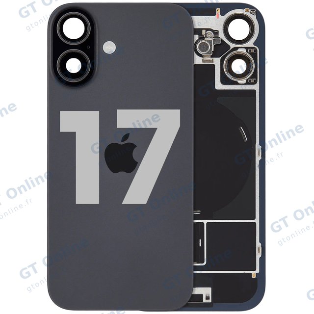 Vitre arrière pour Apple iPhone 17 (origine d'occasion — grade B, noir)