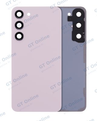 Vitre arrière pour Samsung Galaxy S23 Plus 5G (sans logo, compatible, lavande)