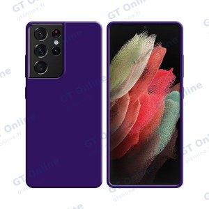Coque Silicone Compatible pour Samsung Galaxy S21 Ultra 5G G998 (#7) Mauve