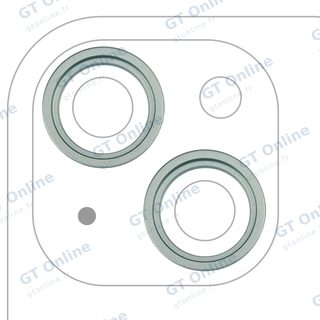 Anneau de contour de caméra arrière pour Apple iPhone 15 / 15 Plus (vert, lot de 2)