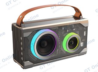 Enceinte sans fil Bluetooth JELLICO DS5 double haut-parleur avec effets lumineux — noir