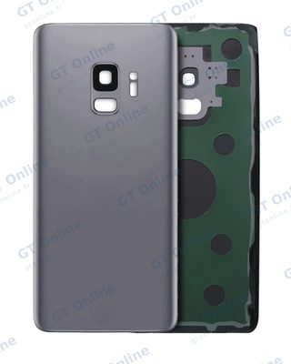 Vitre arrière pour Samsung Galaxy S9 (sans logo, compatible premium, Titanium Gray)