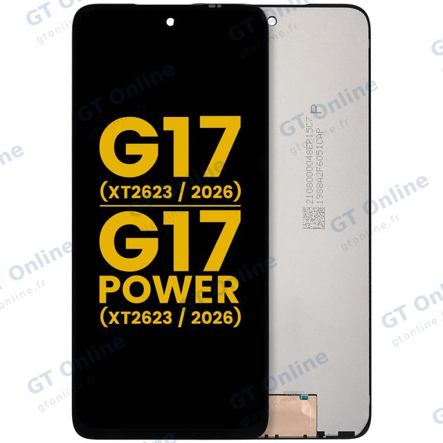 Écran pour Motorola Moto G17 (XT2623 / 2026) / G17 Power (XT2623 / 2026) (reconditionné, toutes couleurs)