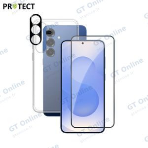 Pack de Protection Coque + Protection Lentille + Verre Trempé PROTECT pour Samsung Galaxy S25 S931 Transparent
