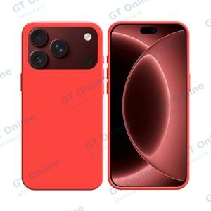 Coque Silicone Compatible pour Apple iPhone 17 Pro/iPhone 18 Pro #14 Rouge