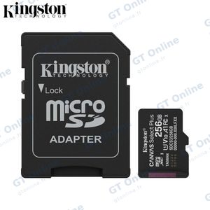 Carte Mémoire Kingston MicroSDXC (256Go) Canvas Select Plus 150MB/s +Adaptateur - SDCS3/256GB