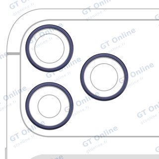 Anneau de contour de caméra arrière pour Apple iPhone 17 Pro / 17 Pro Max (bleu intense, lot de 3)