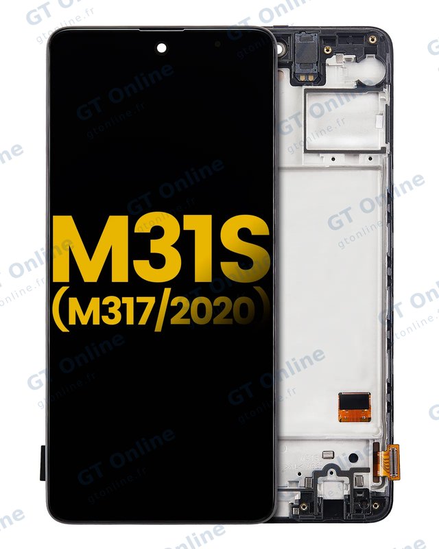 Écran OLED avec châssis pour Samsung Galaxy M31S (M317 / 2020) (reconditionné, toutes couleurs)