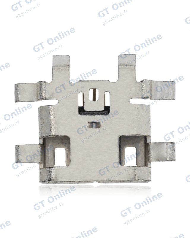 Connecteur de charge à souder — format Micro B, 5 broches, 6 points de fixation (C287)