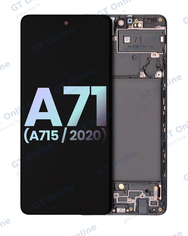 Écran OLED avec châssis pour Samsung Galaxy A71 (A715 / 2020) (pack service origine, toutes couleurs)