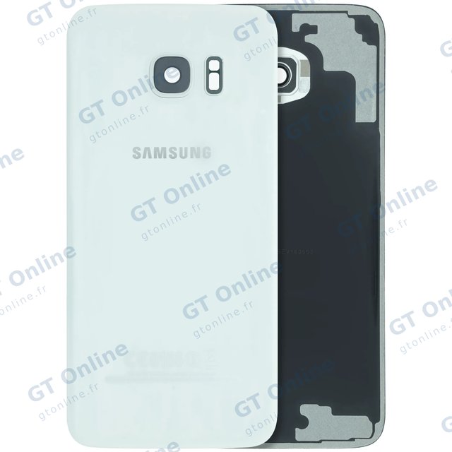 Vitre arrière pour Samsung Galaxy S7 Edge (pack service origine, blanc)