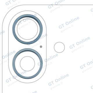 Anneau de contour de caméra arrière pour Apple iPhone 16 / 16 Plus (lot de 2, turquoise, lot de 10)