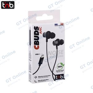 Écouteurs Filaires USB-C T'nb C-BUDS à Réduction de Bruit Active ESTYPEC2NCBK Noir — vue 3