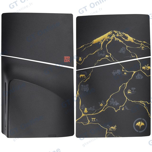 Coque de remplacement pour console Sony PlayStation 5 Slim avec lecteur (noir)