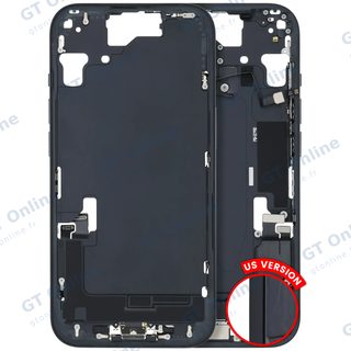 Châssis pour Apple iPhone 15 (version US, origine d'occasion — grade B, noir)