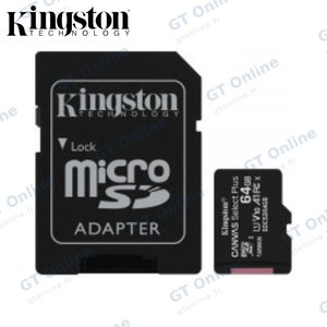 Carte Mémoire Kingston SDCS2/64GB Canvas Select Plus MicroSDXC 100MB/s + Adaptateur