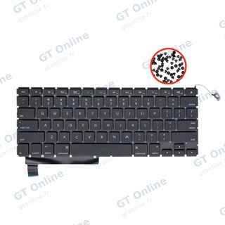 Clavier rétroéclairé avec vis (anglais US) pour Apple MacBook Pro 15" A1286 (2008-2012)