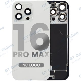 Vitre arrière pour Apple iPhone 16 Pro Max (sans logo, compatible, White Titanium) — réf. 107082113903