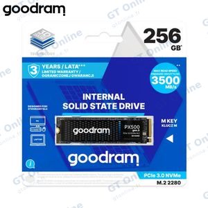 Disque Dur SSD Goodram PX500 GEN.3 PCIe 3x4 256GB NVME M.2 2280 RETAIL (256Go) SSDPR-PX500-256-80-G3 — vue 2