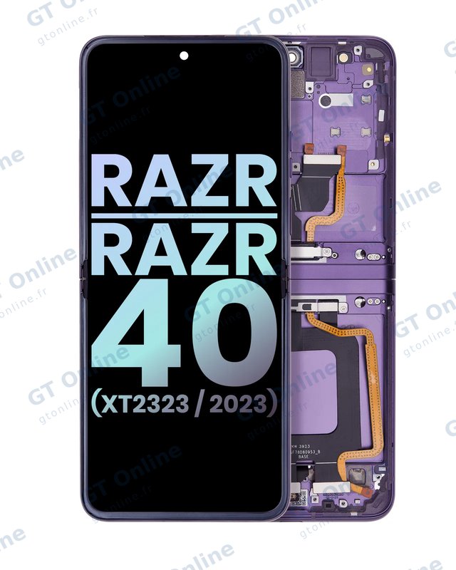 Écran pour Motorola Razr 2023 / Razr 40 (XT2323 / 2023) (origine, Grape Compote)