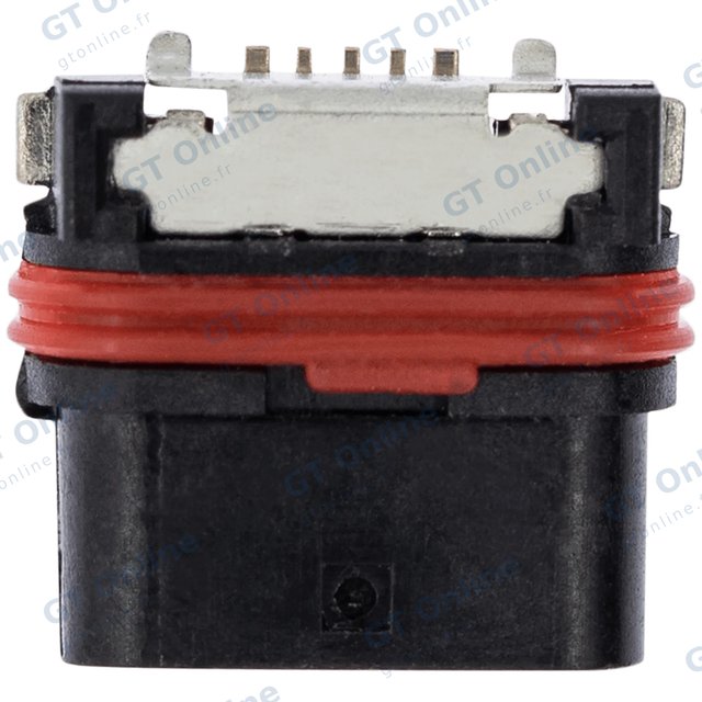 Connecteur de charge à souder — format Micro B, 5 broches, 4 points de fixation (C206)