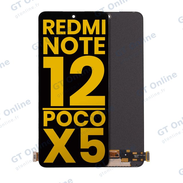 Écran OLED sans châssis pour Xiaomi Redmi Note 12 4G / Redmi Note 12 5G / Poco X5 (reconditionné, toutes couleurs)