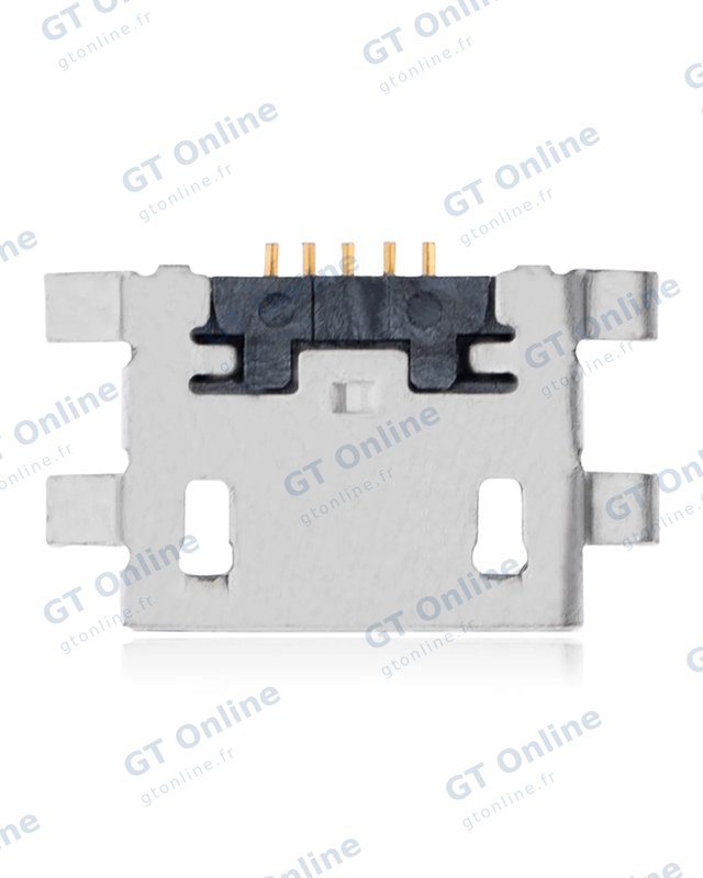 Connecteur de charge à souder — format Micro B, 5 broches, 4 points de fixation (C108)