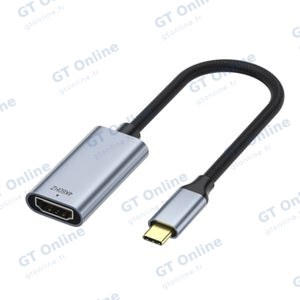 Câble USB-C Mâle vers HDMI Femelle 4K (60Hz) - 0,25m
