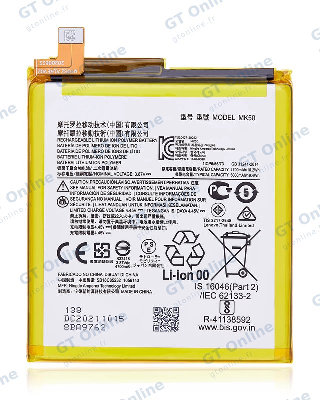 Batterie pour Motorola Moto G 5G (XT2113-3 / 2020) / One 5G Ace (XT2113 / 2020) (Genuine OEM) (MK50)