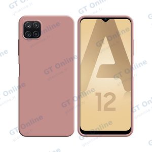 Coque Silicone Compatible pour Samsung Galaxy A12 A125/Galaxy M12 M127 (#17) Rose
