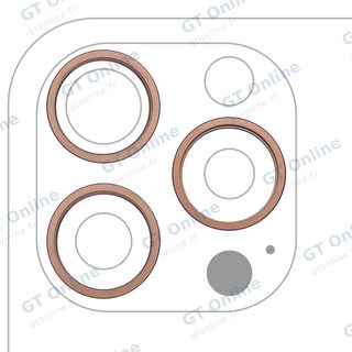 Anneau de contour de caméra arrière pour Apple iPhone 16 Pro / 16 Pro Max (lot de 3, titane sable, lot de 10)